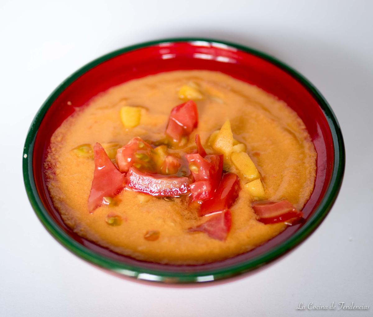 gazpacho de melocotón