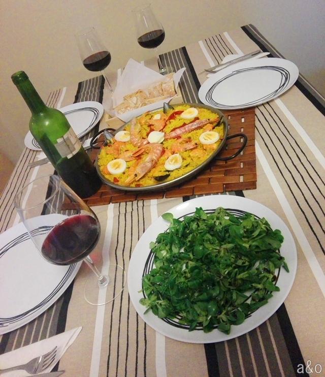 Esta fue nuestra mesa el domingo.