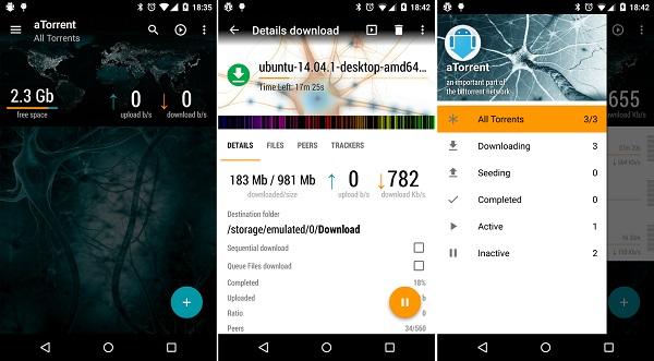 mejores apps para descargar torrents en android descarga peliculas series TV musica ISO linux cliente p2p compartir subida bajada aplicaciones