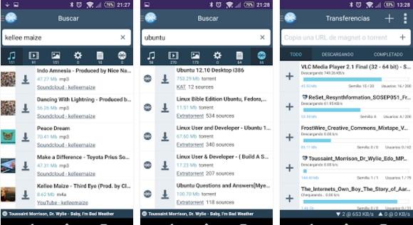 mejores apps para descargar torrents en android descarga peliculas series TV musica ISO linux cliente p2p compartir subida bajada aplicaciones