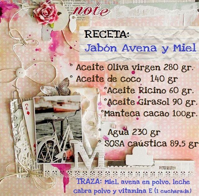 Receta Jabón Avena y Miel