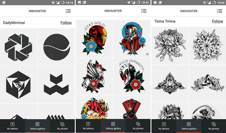 inkhunter tattos virtuales realidad aumentada app android aplicacion
