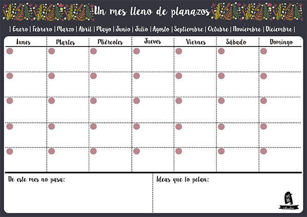 planner mensual Umidori