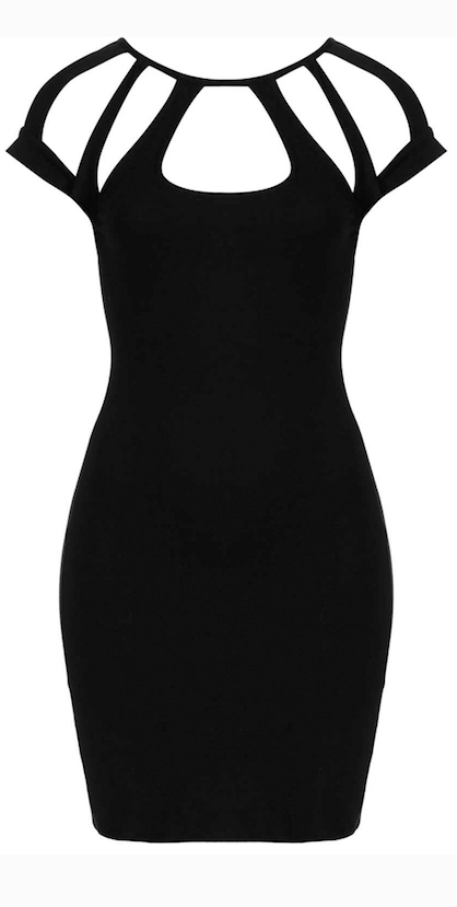 vestido con escote abierto