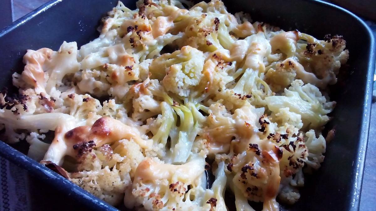 Coliflor gratinada al horno - Coliflor gratinada sin bechamel - Cavolfiori gratinati al forno - Oven roasted cauliflower recipes