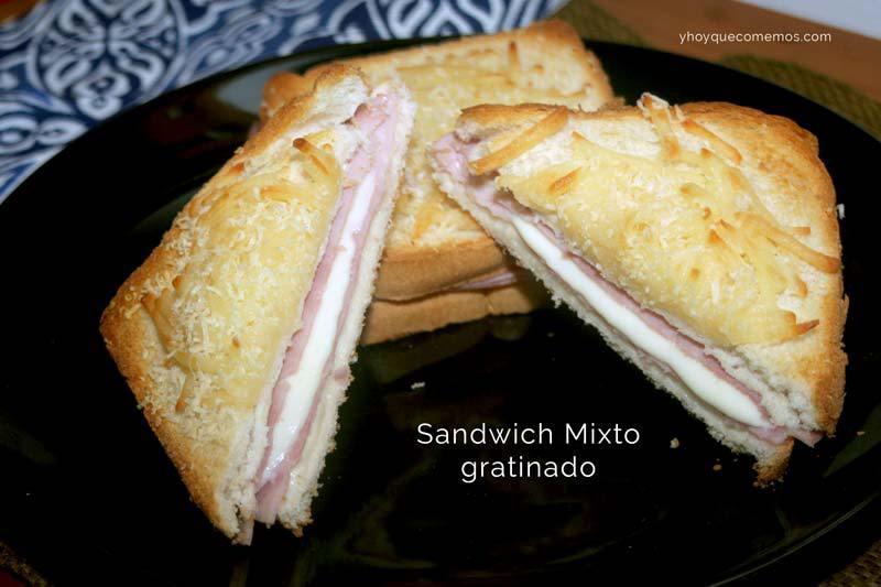 sandwich mixto gratinado