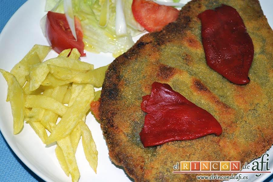 Cachopos asturianos, sugerencia de presentación