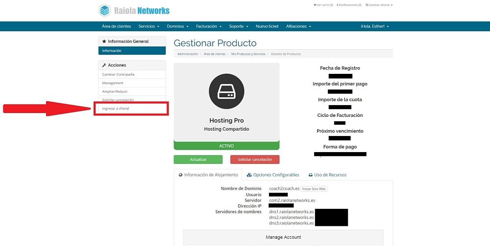 Acceder desde cPanel para crear un subdominio