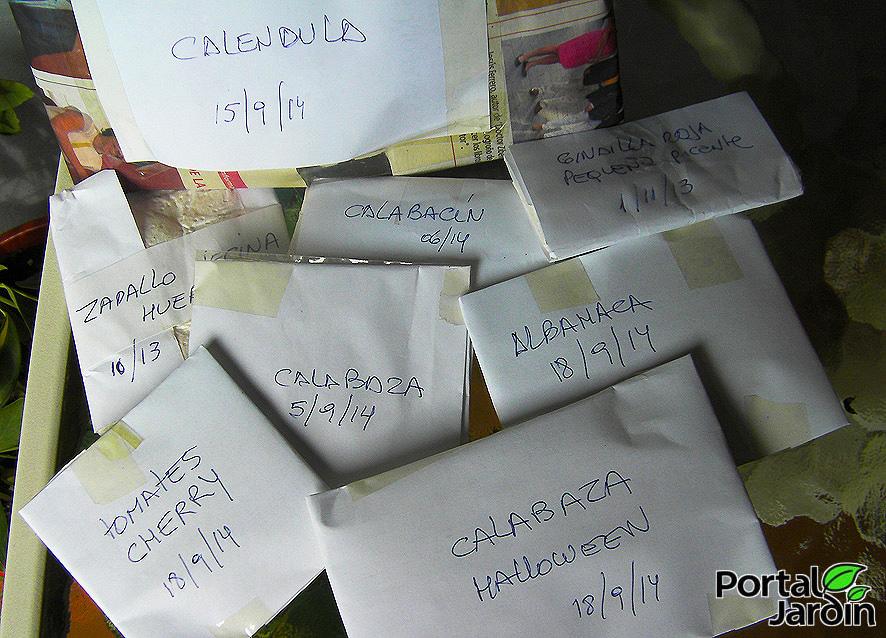 Extracción y guardado de semillas. Portal Jardín.