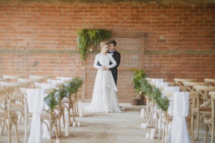 Boda campestre con alma dorada 