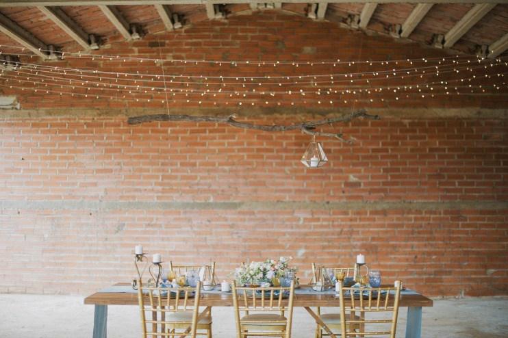 Boda campestre con alma dorada 