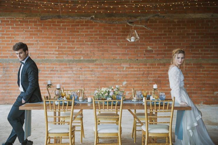 Boda campestre con alma dorada 