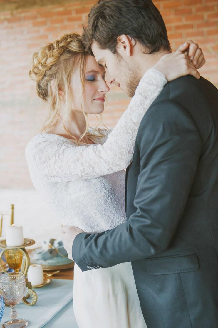 Boda campestre con alma dorada 