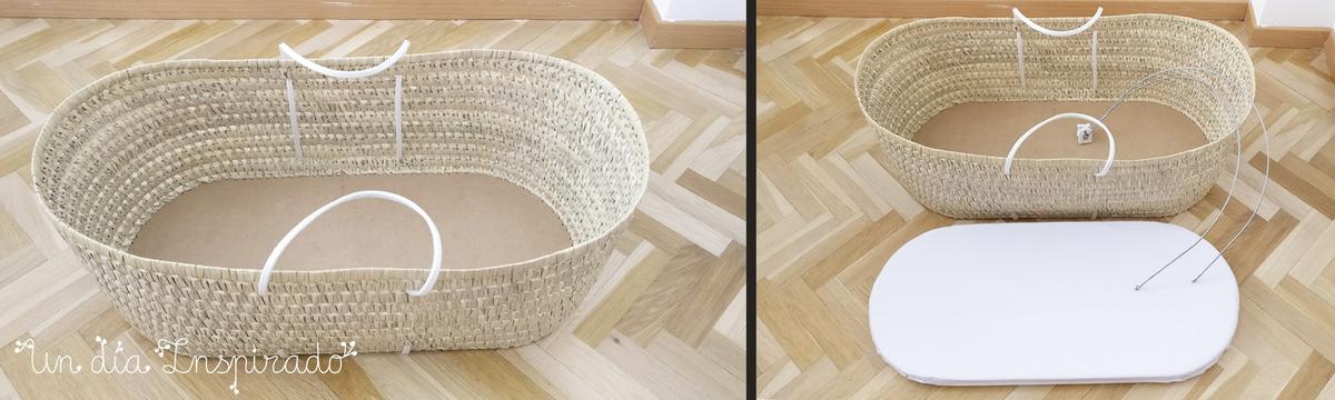 capazo de mimbre para bebe