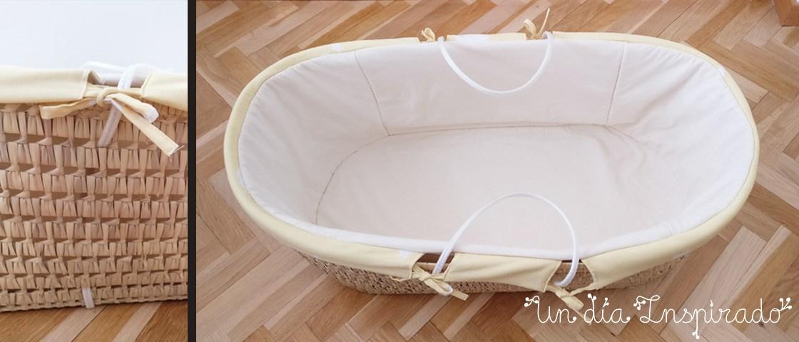capazo de mimbre para bebe