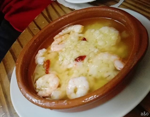 Gambas al ajillo.
