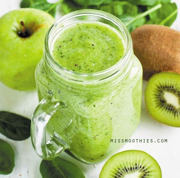 Batido de kiwi para ir al baño