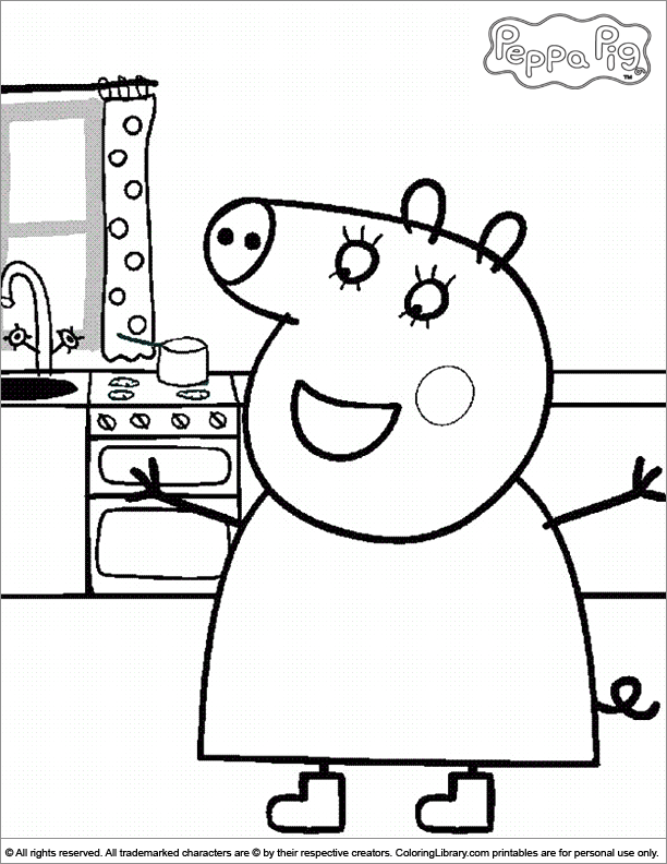 Cocina PEPPA PIG para pintar