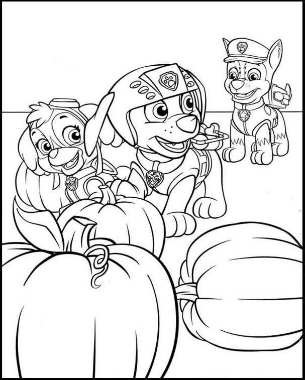 Halloween La Patrulla Canina Para Colorear