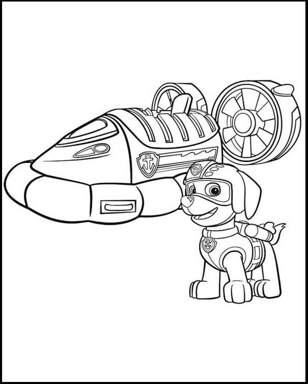 Zuma La Patrulla Canina Para Colorear