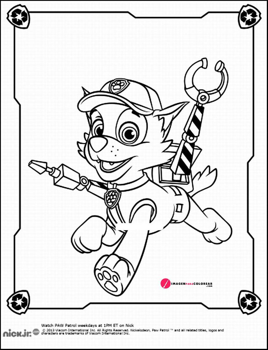 Rocky De La Patrulla Canina Para Colorear