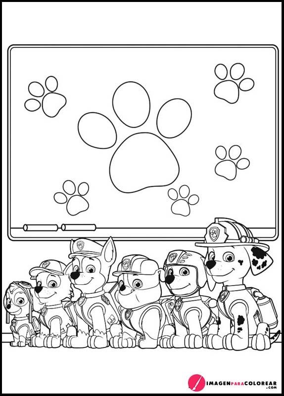 Perros La Patrulla Canina Para Colorear