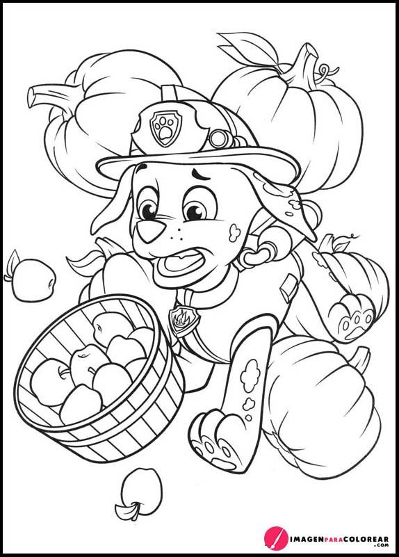 Bombero La Patrulla Canina Para Colorear