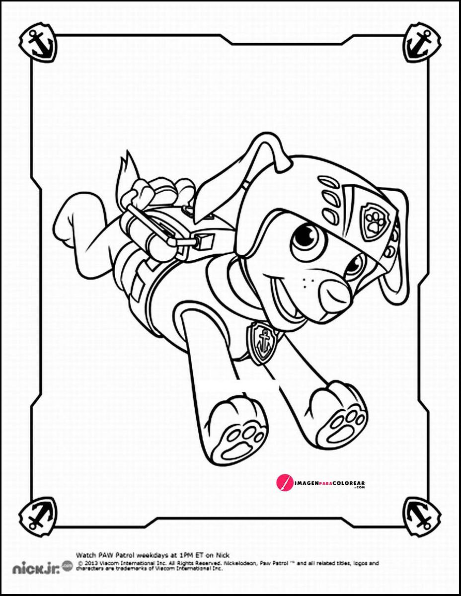 Rocky Perro La Patrulla Canina Para Colorear