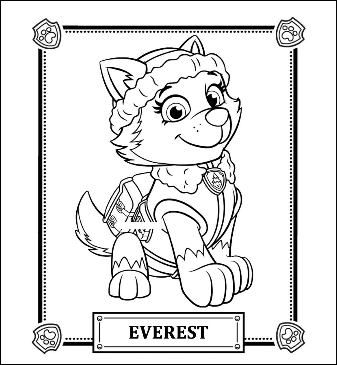 Everest La Patrulla Canina Para Colorear