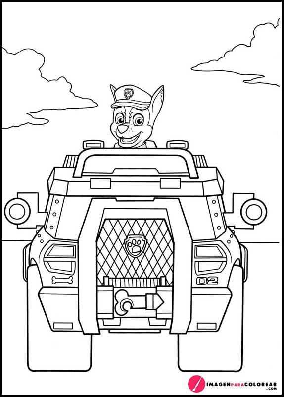 Perrito La Patrulla Canina Para Colorear