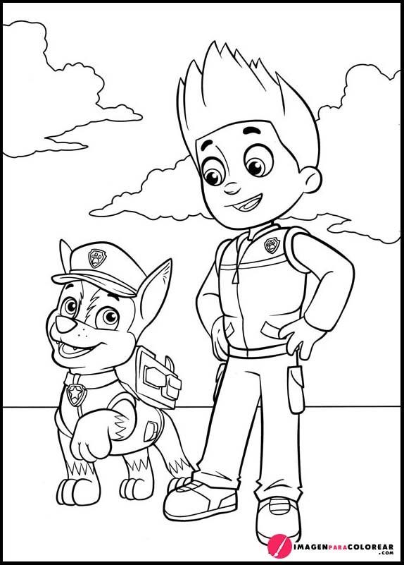 Ryder Y Skye La Patrulla Canina Para Colorear