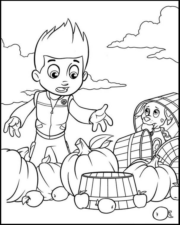 Ryder En Problemas De La Patrulla Canina Para Colorear