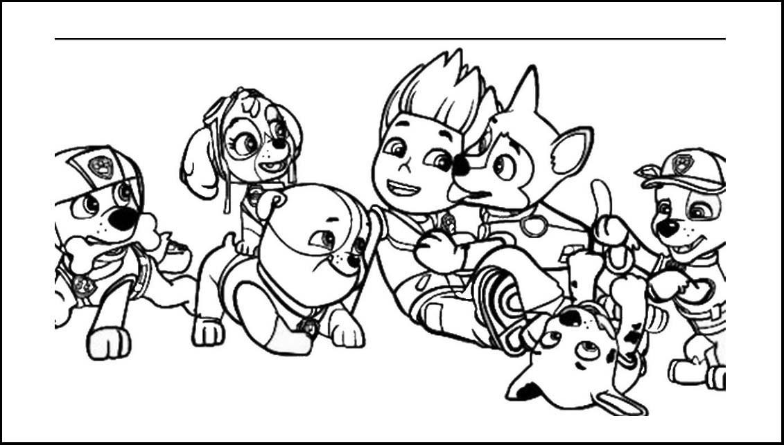 Feliz La Patrulla Canina Para Colorear