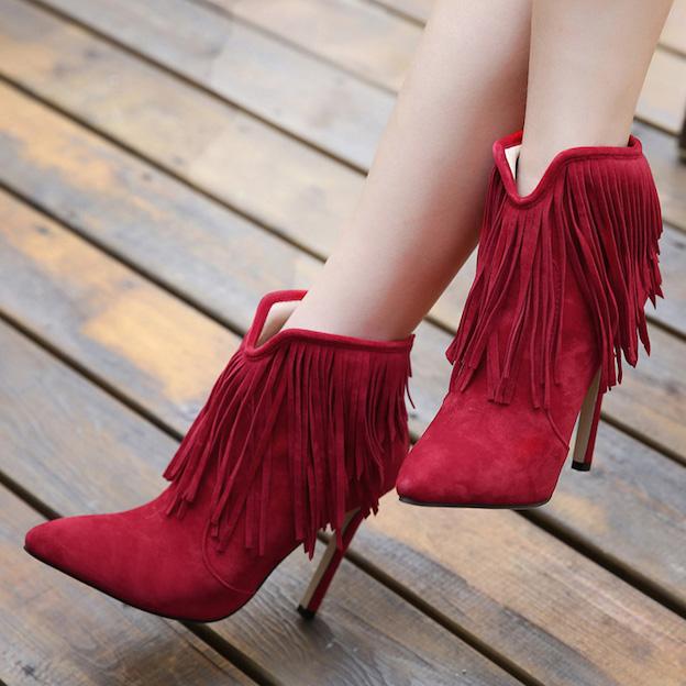 2016-Fashion-Fringed-pointed-high-heeled-ankle-boots-female-shoe-Short-boots-Thin-Heel-Pumps-Girls-1