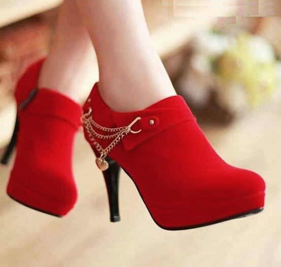 botines rojos