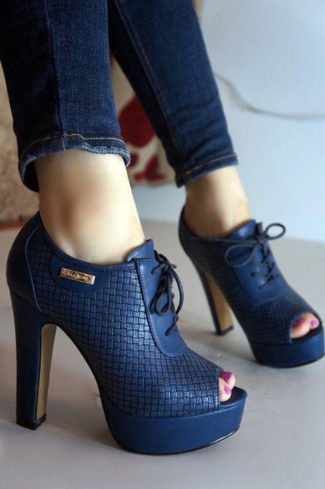 Fashion Peep Toe and Metal Design Womens Ankle Boots