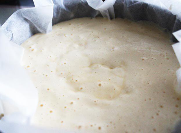 tarta de queso antes de hornear