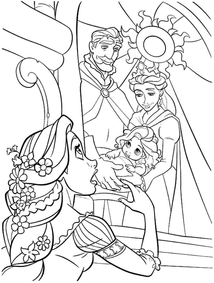 RAPUNZEL PARA COLOREAR | Padres