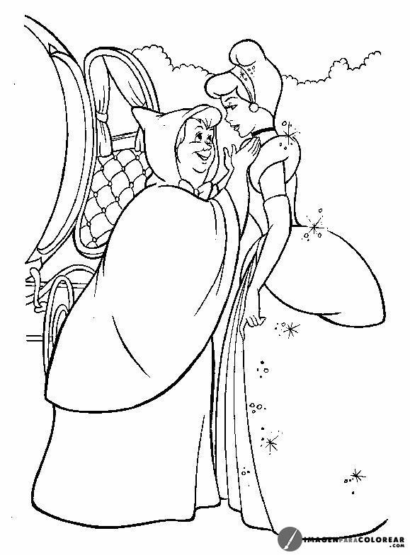 Dibujo De La Cenicienta Para Colorear