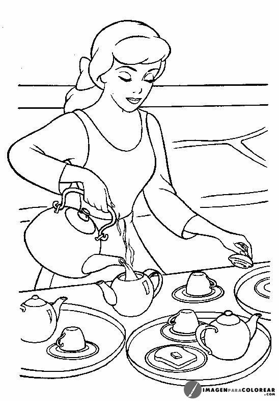 Dibujo La Cenicienta Para Colorear