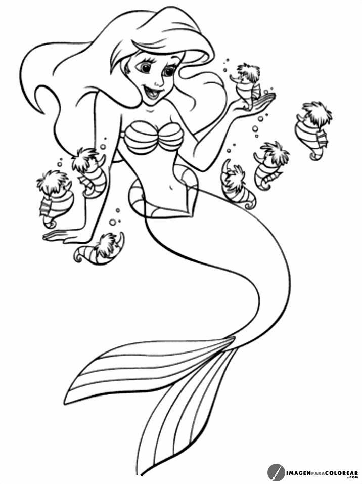 La Sirenita Para Pintar