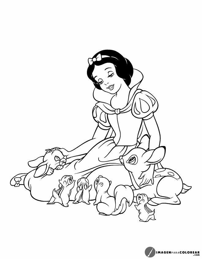 Blanca Nieves Para Colorear