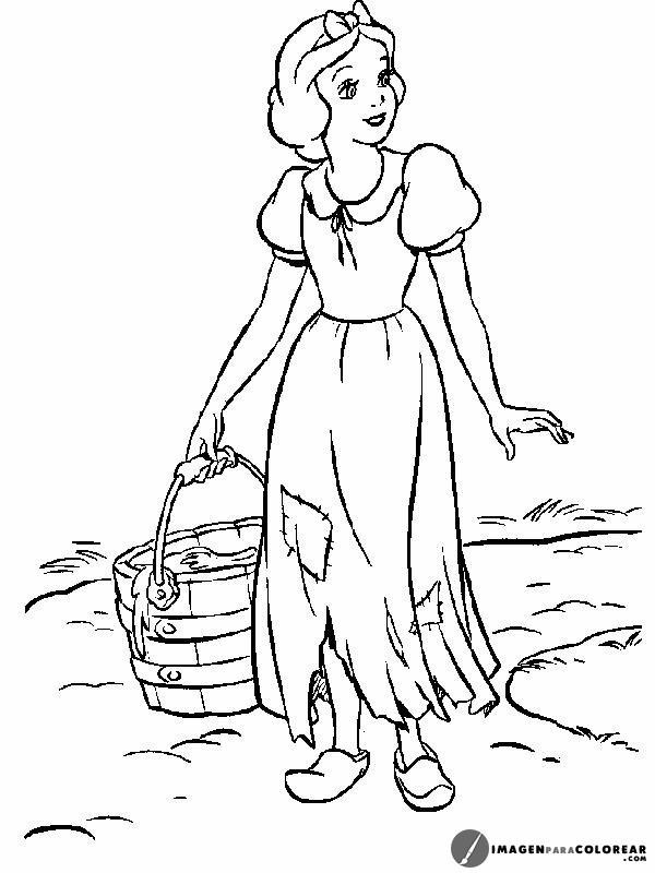 Blancanieves Y Los Siete Enanitos Para Colorear