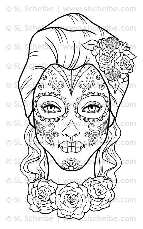 Cara De Mujer Calavera