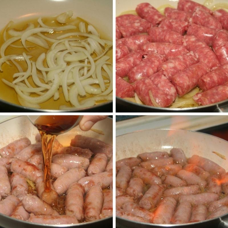 receta de salchichas al brandy