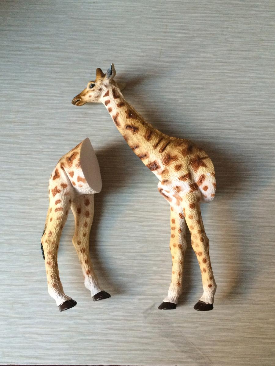 Detalle jirafa cortada