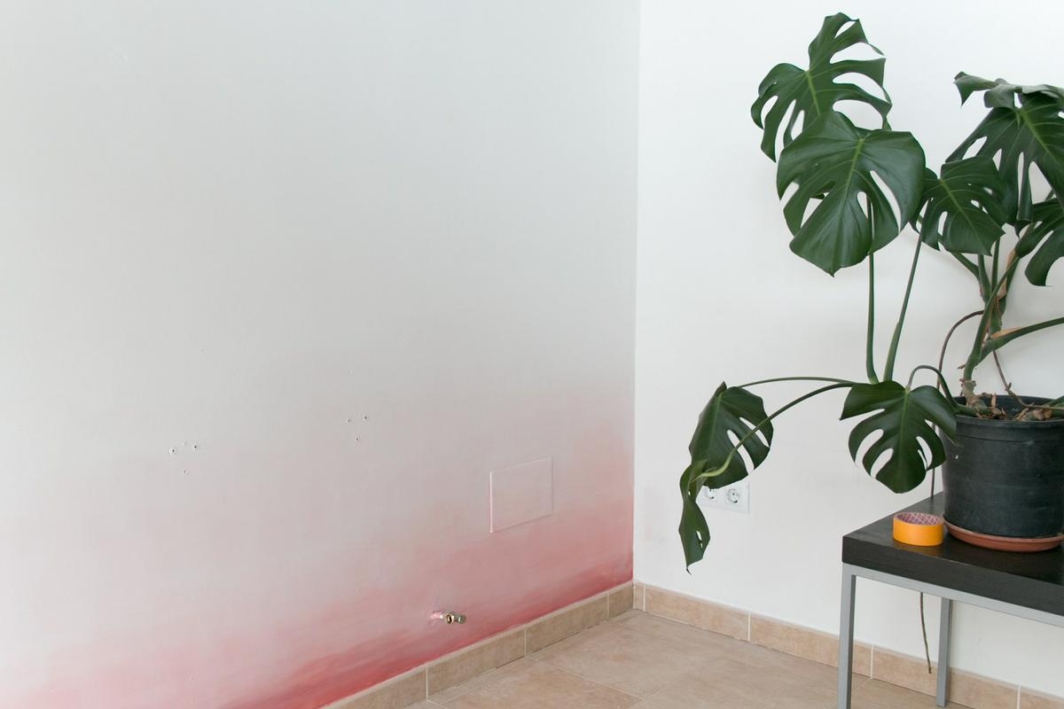 esquina pared con degradado, visto en "I am a Mess Blog"