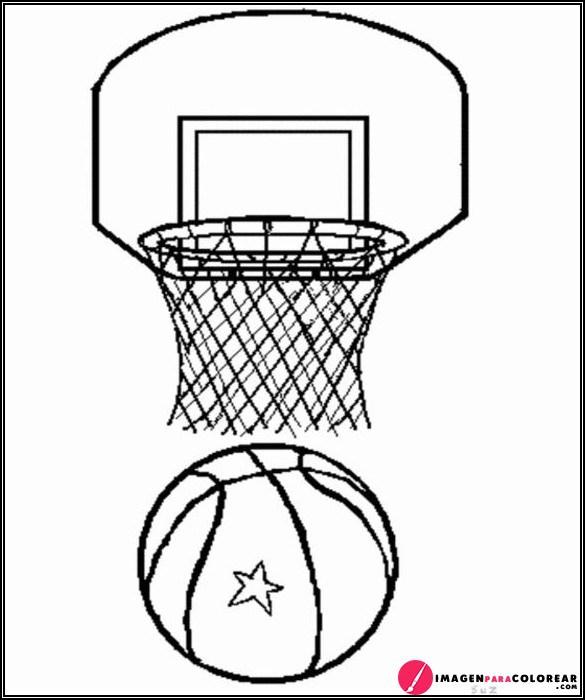 Canasta Baloncesto Dibujo Para Pintar