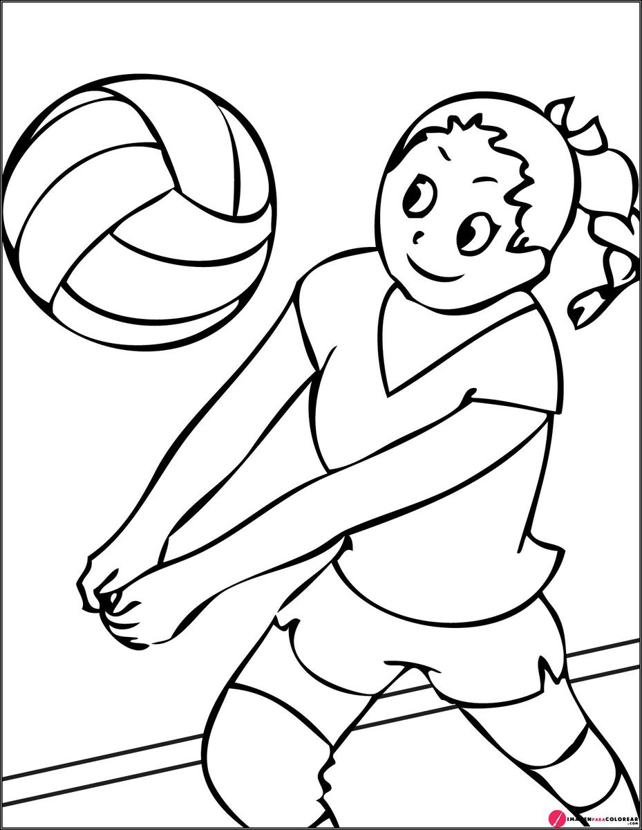 Dibujo Para Pintar Boleyball