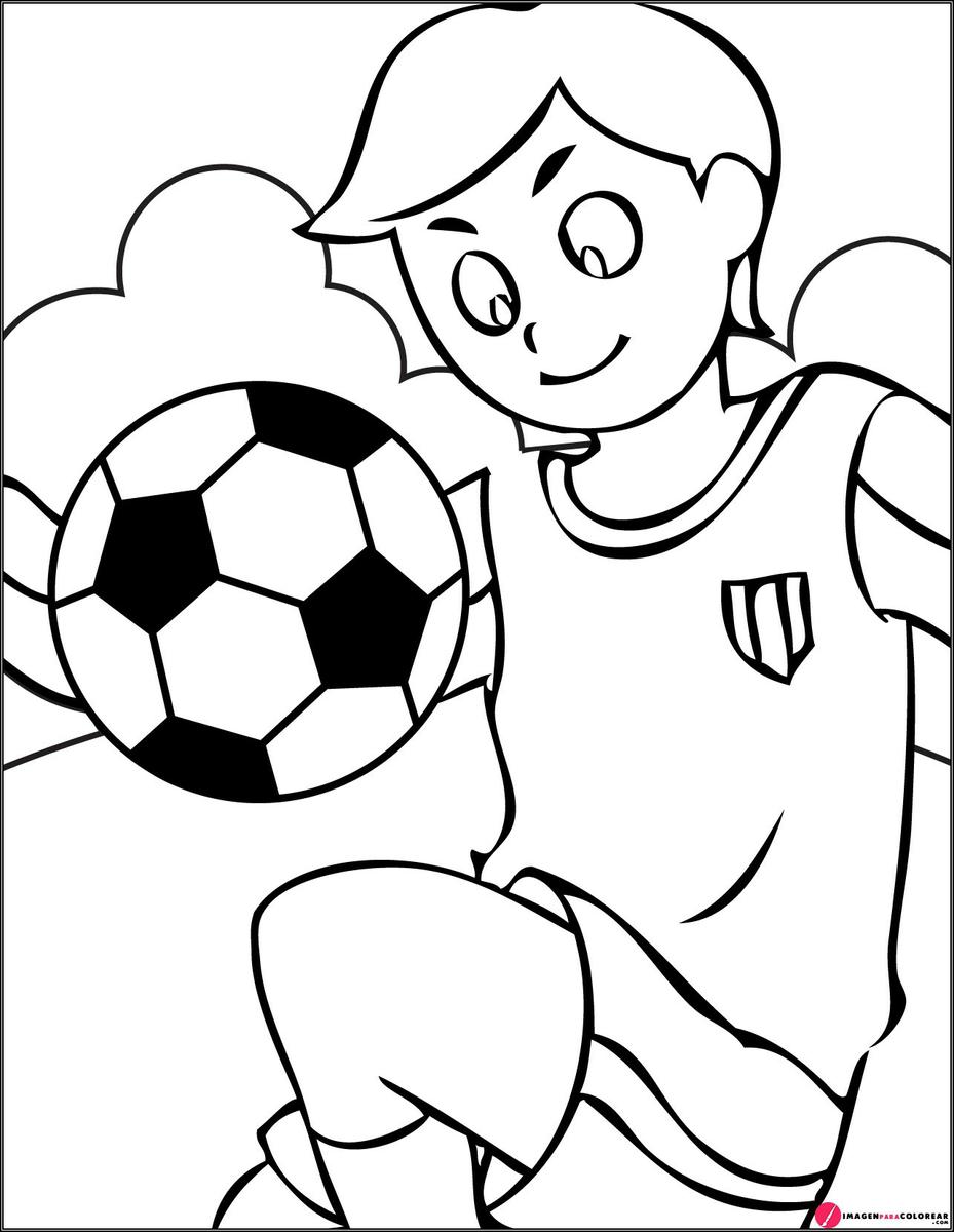 Futbolista Dibujo Para Pintar